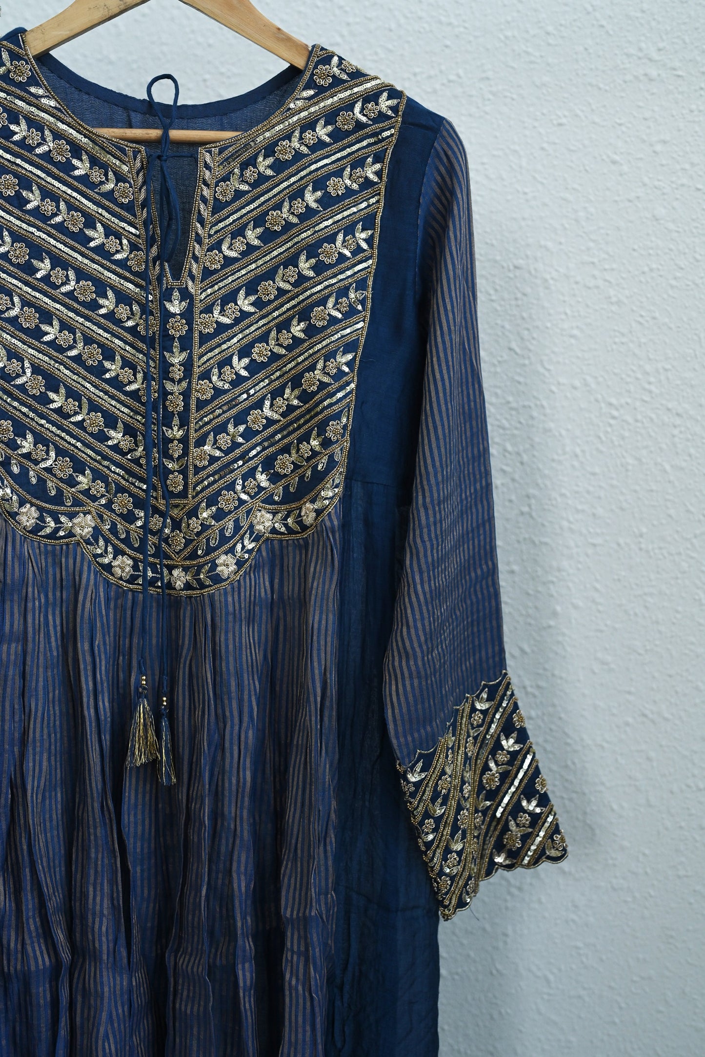 Midnight Blue Side Panel Kurta Set