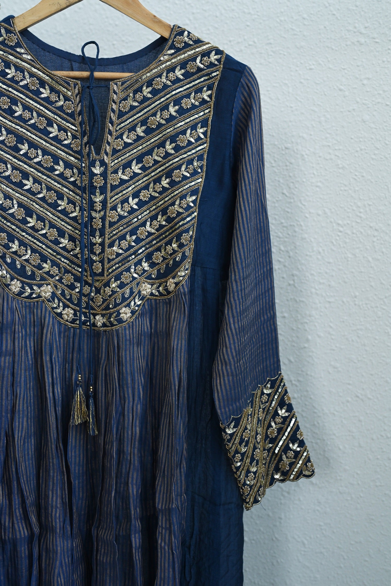 Midnight Blue Side Panel Kurta Set