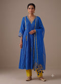 Electric Blue 5 Boota Kurta Set