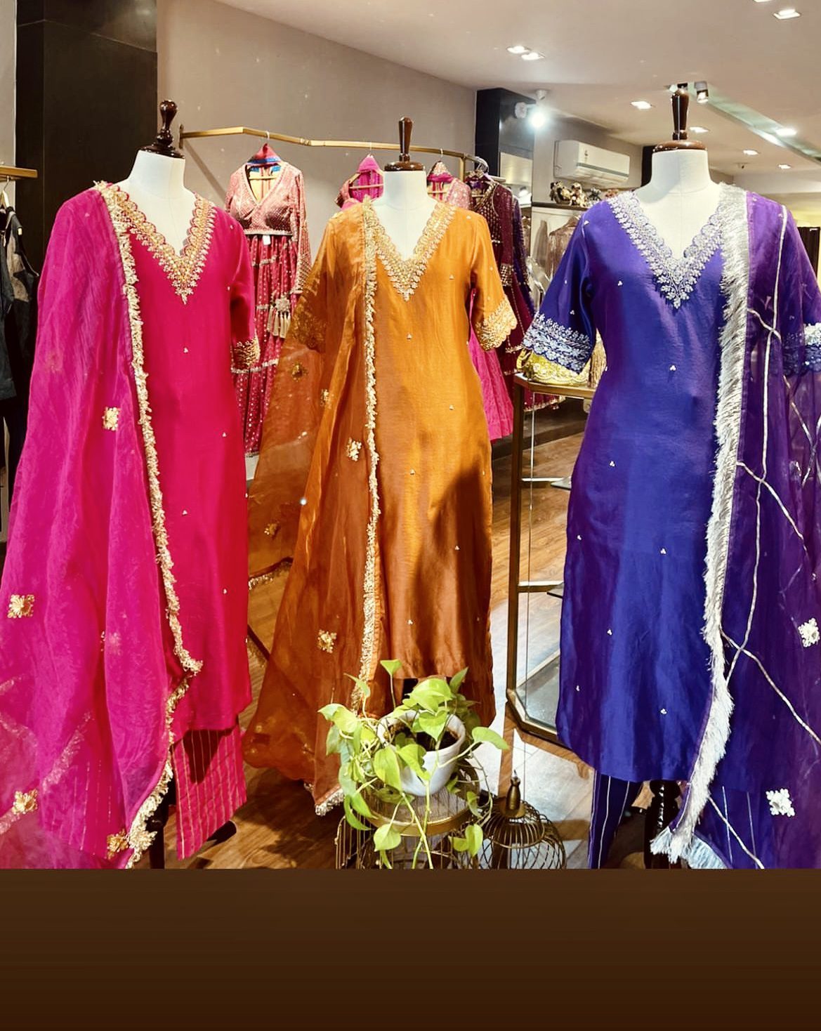 Fuchsia Gotta Patti Kurta set