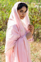 Rose Gold Floral Jaal A-line Kurta Set