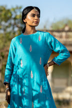 FirozI Khajur Booti Anarkali Suit Set