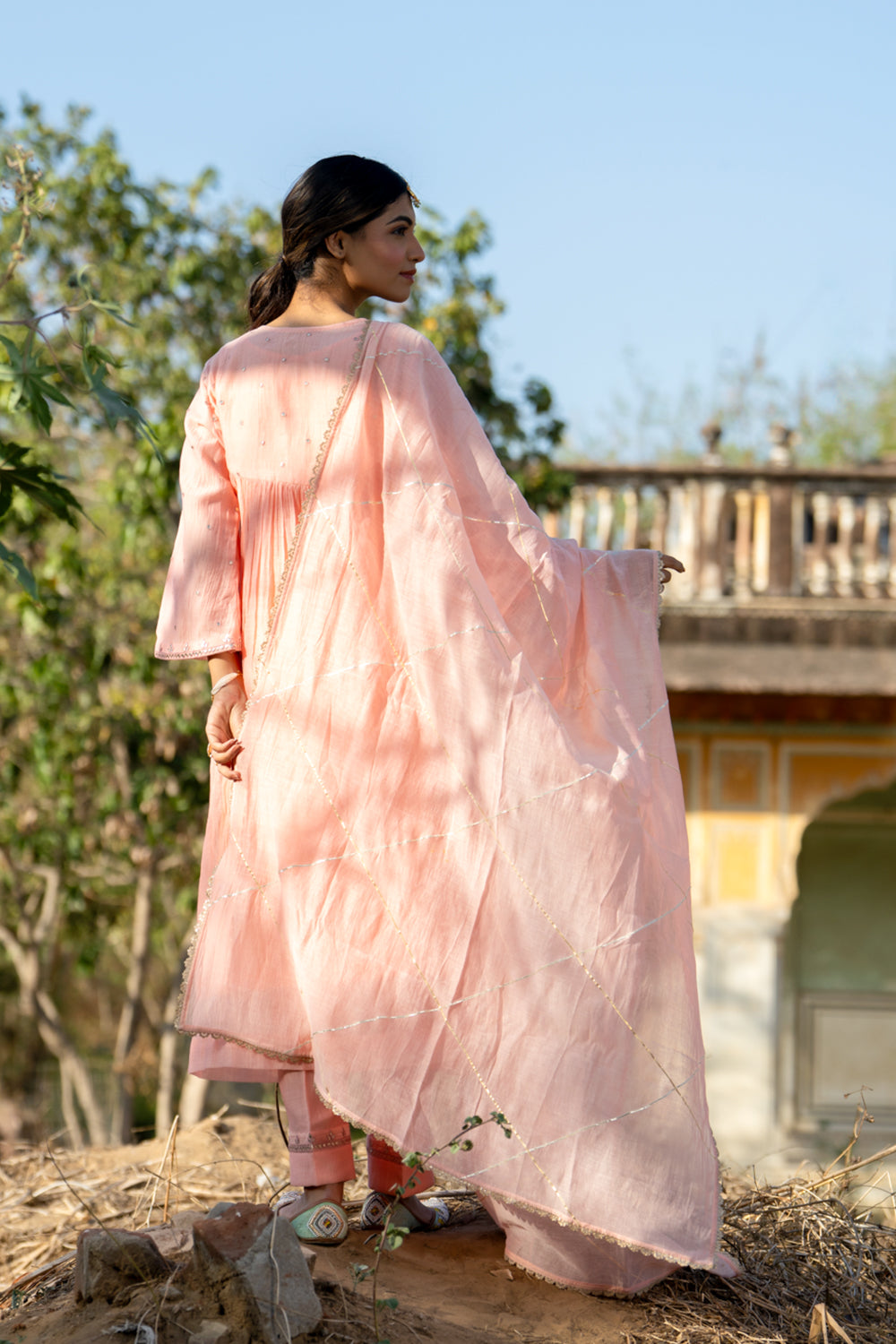 Pastel Pink Gota Patti Suit Set