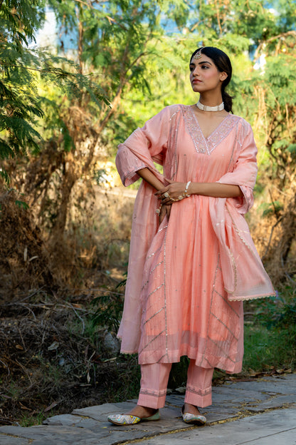 Pastel Pink Gota Patti Suit Set