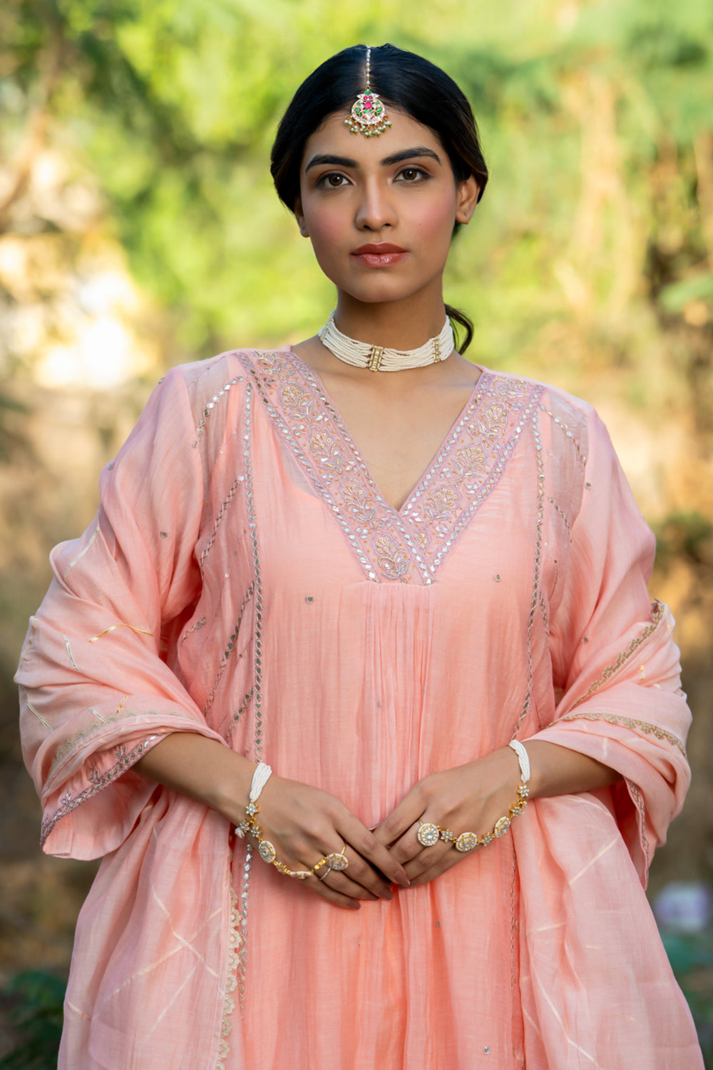 Pastel Pink Gota Patti Suit Set