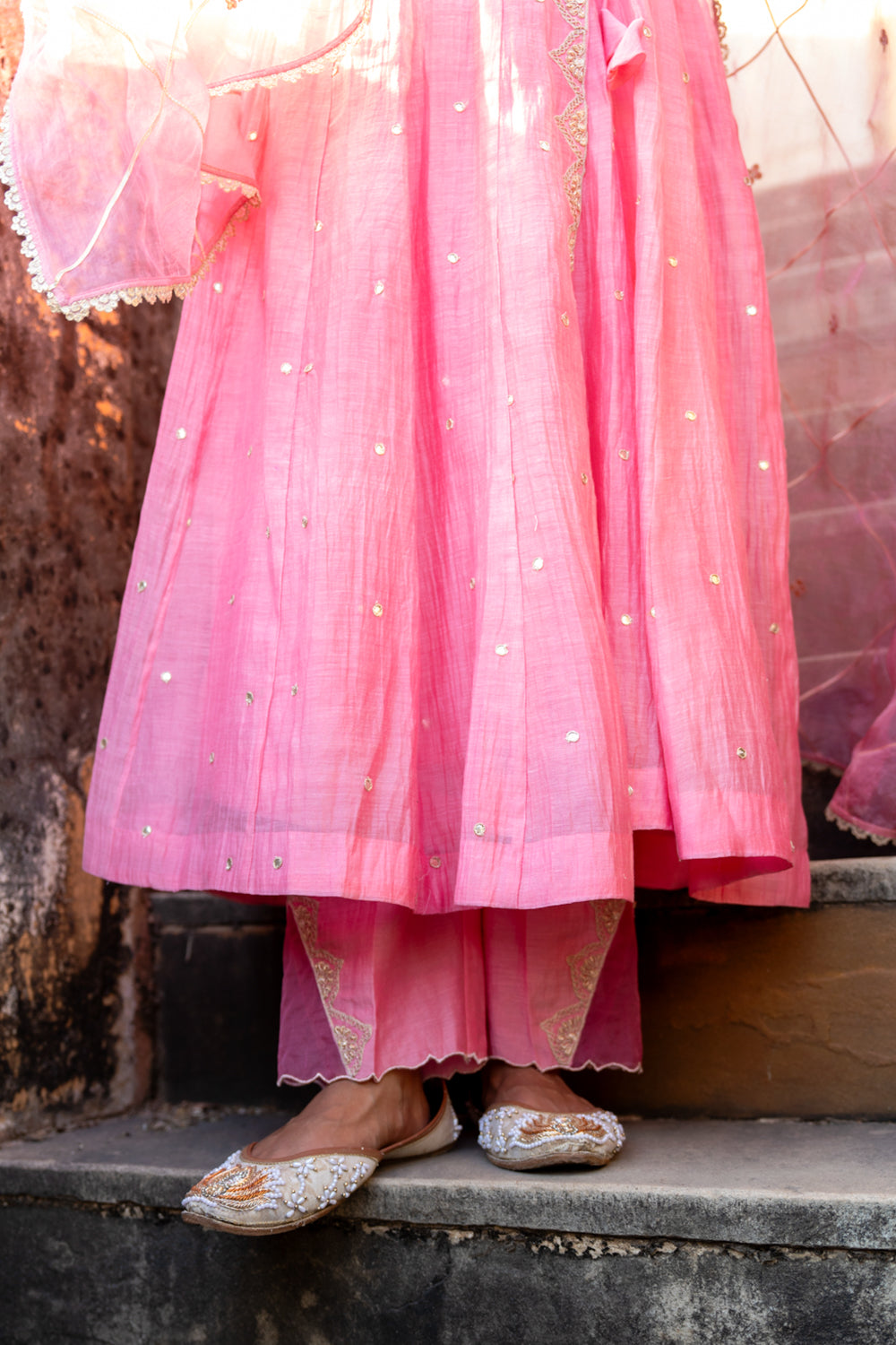 Pink Angrakha Set