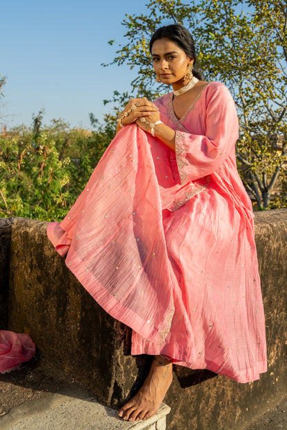 Pink Angrakha Set