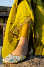 Olive Green Angrakha Set