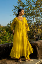 Mustard Yellow Angrakha Set
