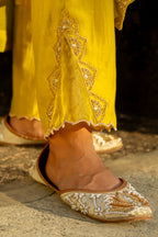 Mustard Yellow Angrakha Set