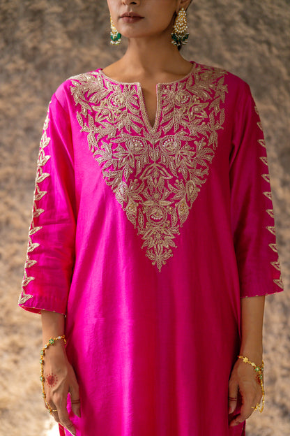 Magenta A-Line Marori Work Suit Set