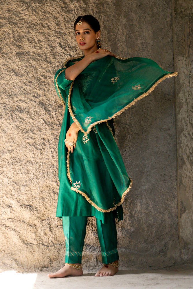 Bottle Green Marori Work A-Line Suit Set