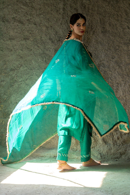 Bottle Green Marori Work A-Line Suit Set