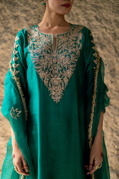 Bottle Green Marori Work A-Line Suit Set