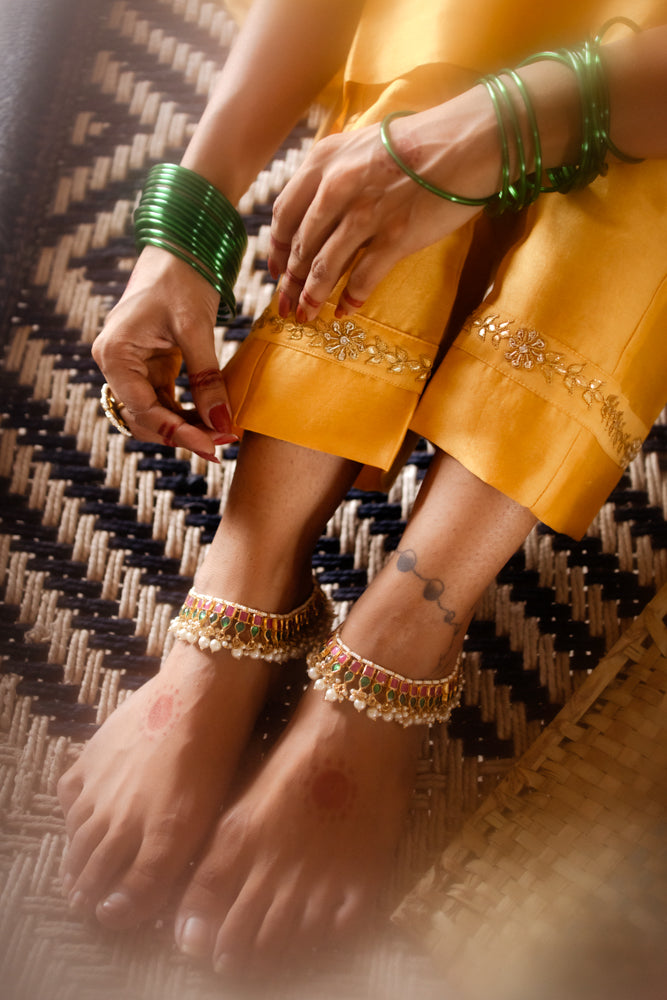 Mustard Yellow A-Line Suit Set