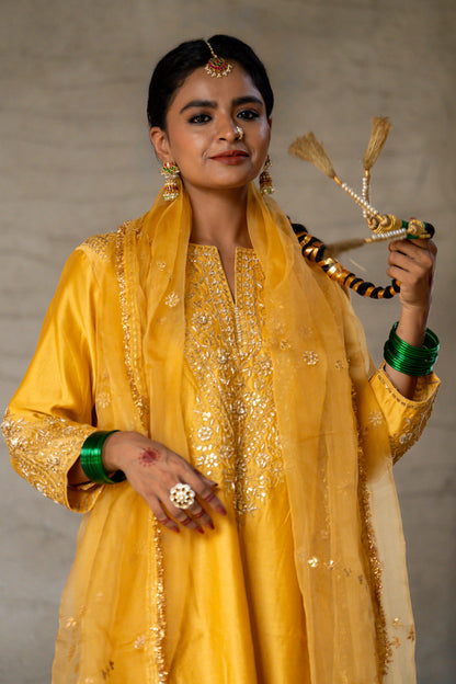 Mustard Yellow A-Line Suit Set