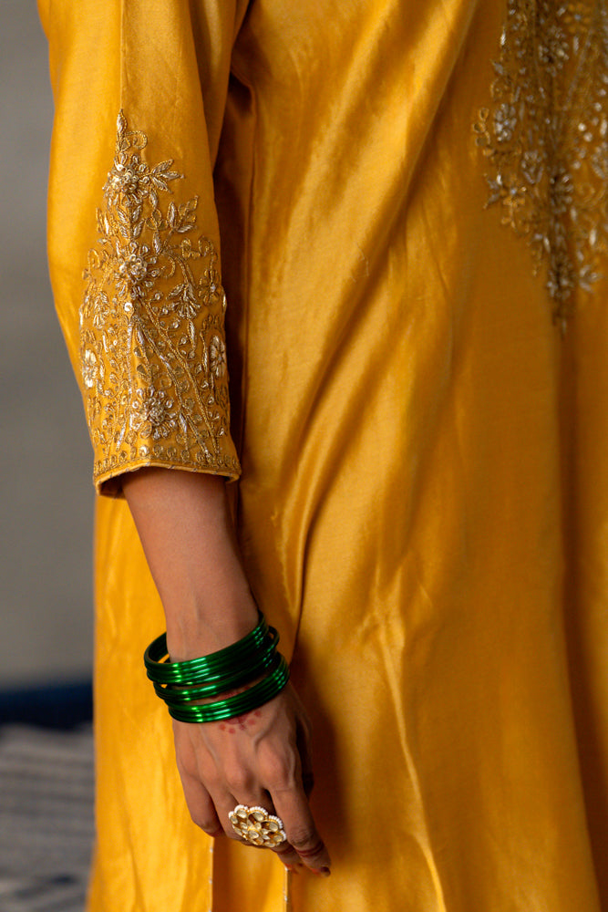 Mustard Yellow A-Line Suit Set