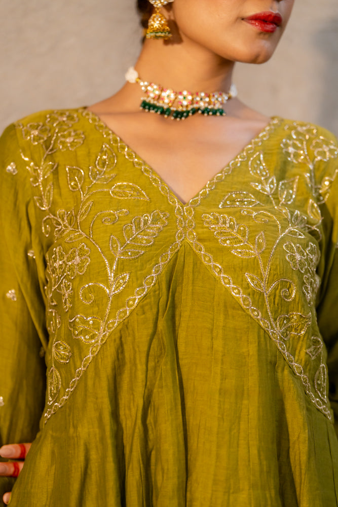 Neev Rani Henna Green Sharara Set