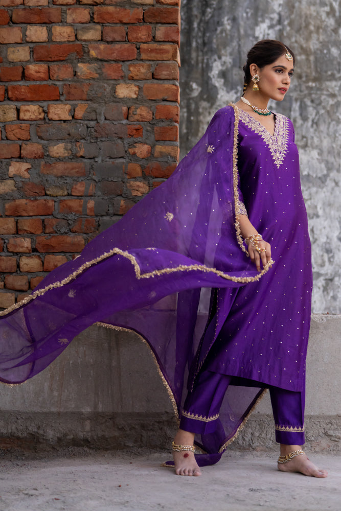 Purple A-Line Suit Set