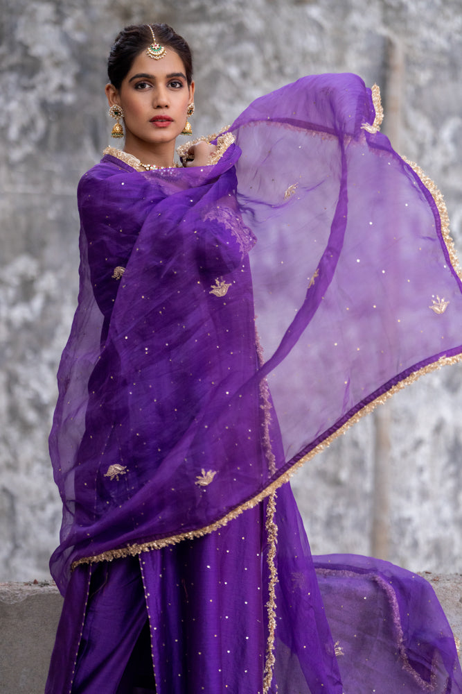 Purple A-Line Suit Set