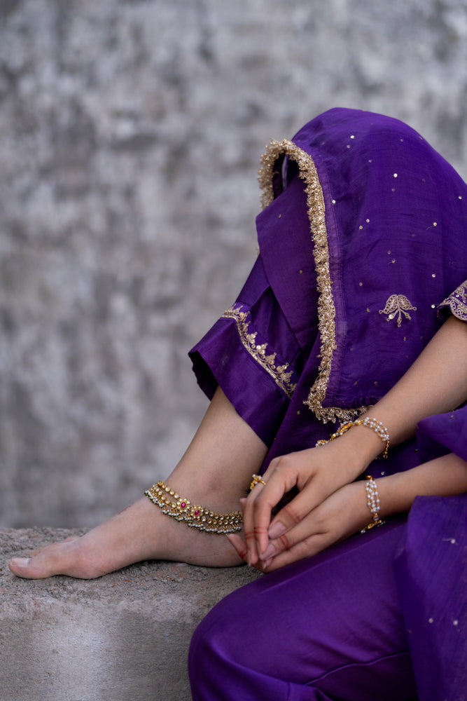 Purple A-Line Suit Set