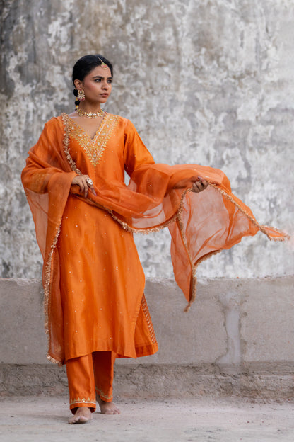 Orange A-Line Marori Work Suit Set