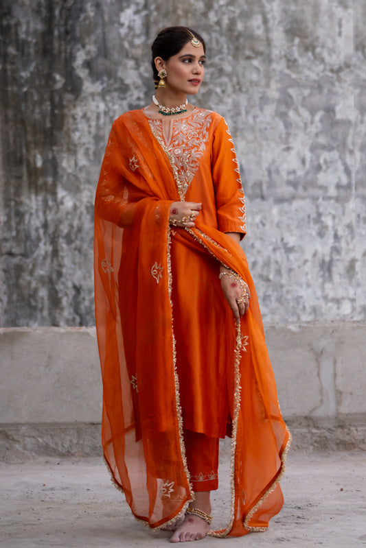 Orange A-Line Marori Work Suit Set