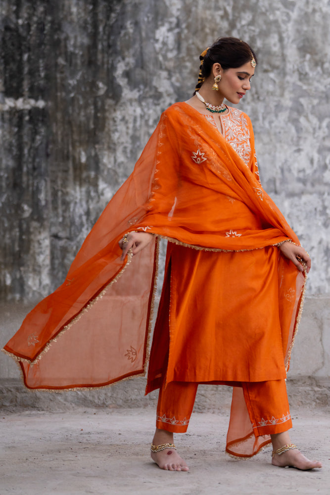 Orange A-Line Marori Work Suit Set