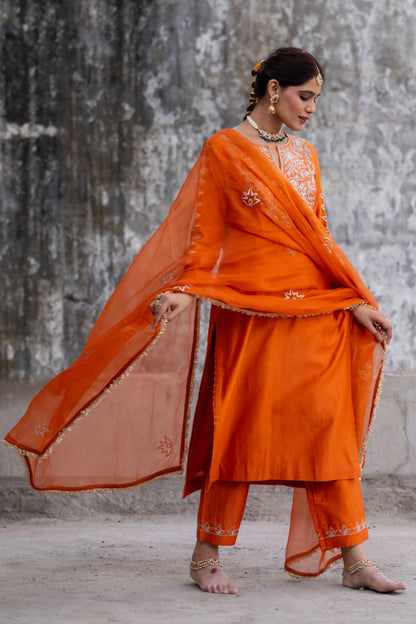 Orange A-Line Marori Work Suit Set