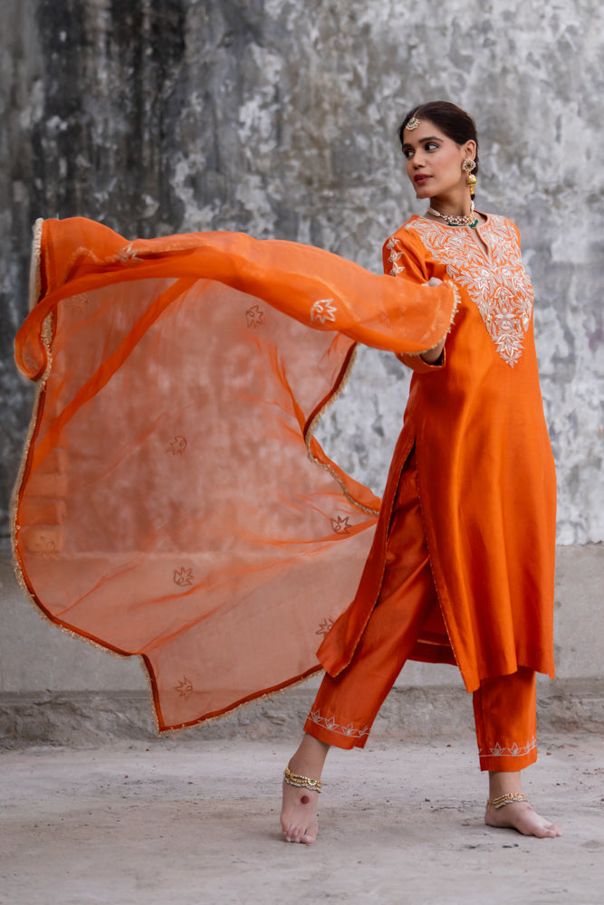 Orange A-Line Marori Work Suit Set