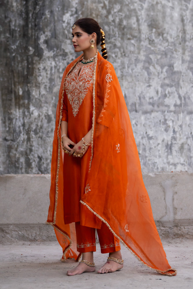 Orange A-Line Marori Work Suit Set