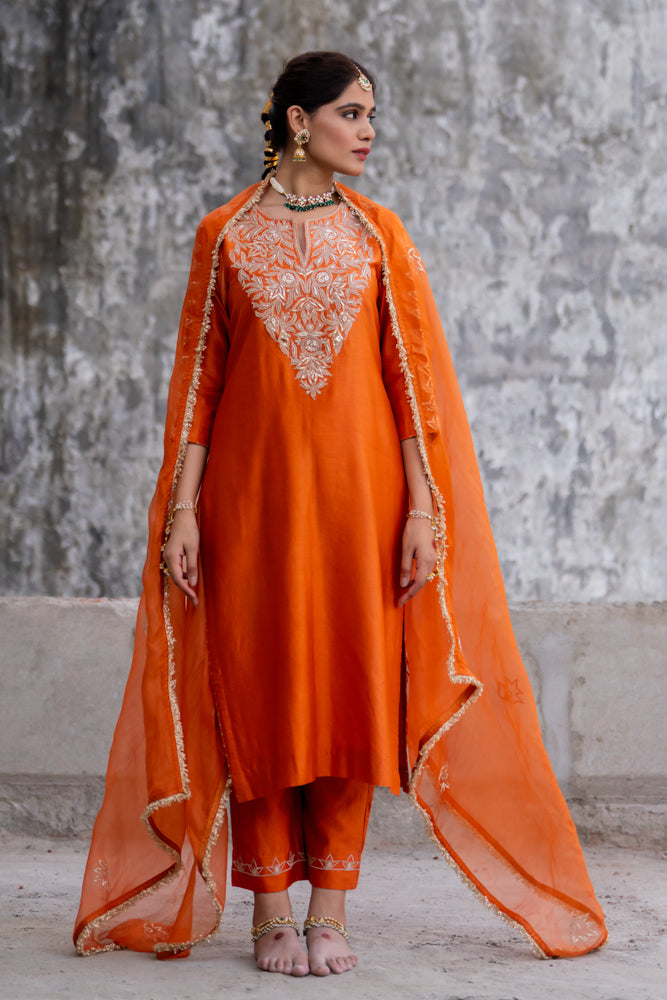 Orange A-Line Marori Work Suit Set