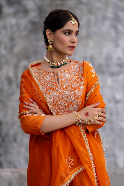 Orange A-Line Marori Work Suit Set