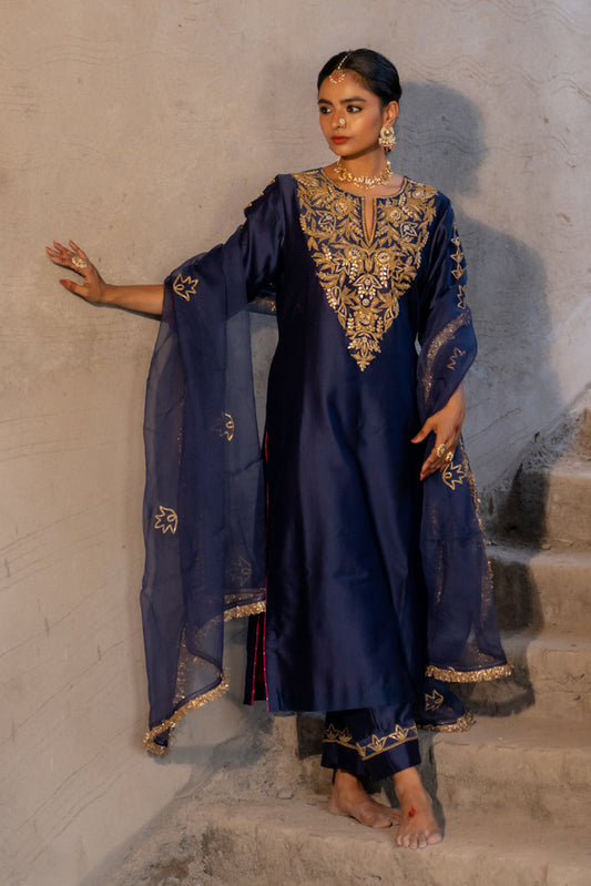 Midnight Blue A-Line Suit Set
