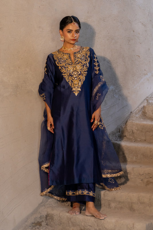 Midnight Blue A-Line Suit Set