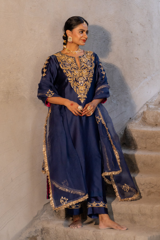 Midnight Blue A-Line Suit Set