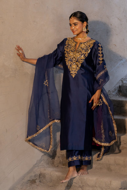 Midnight Blue A-Line Suit Set