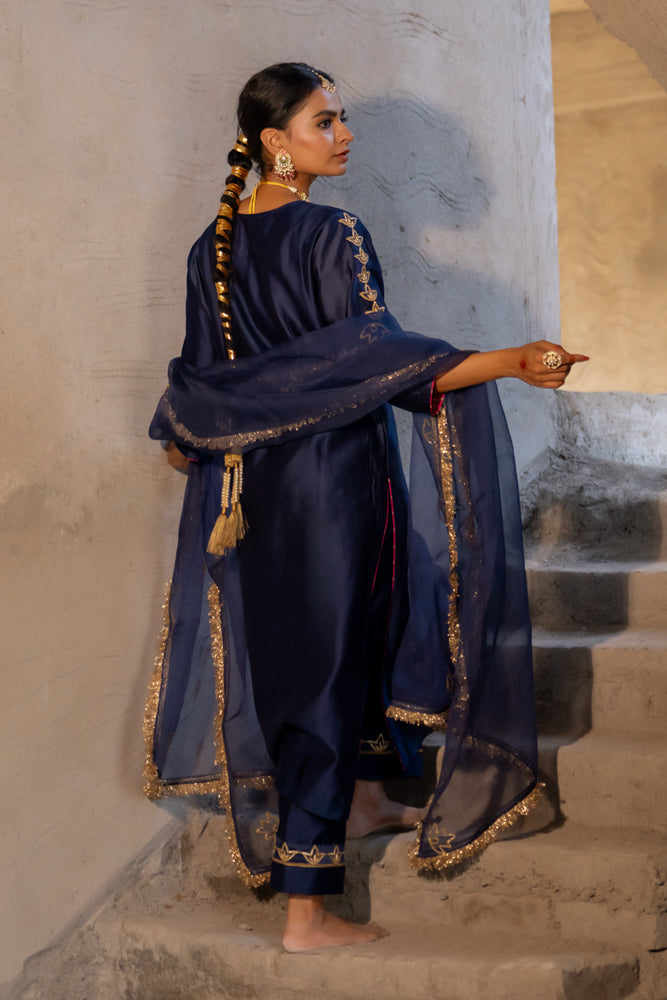 Midnight Blue A-Line Suit Set