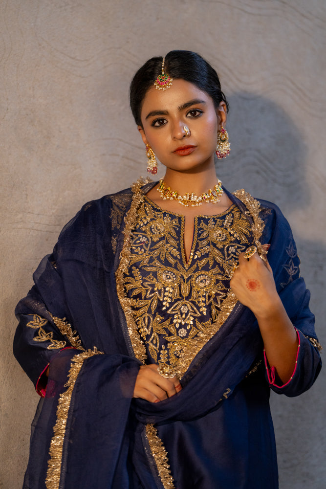Midnight Blue A-Line Suit Set