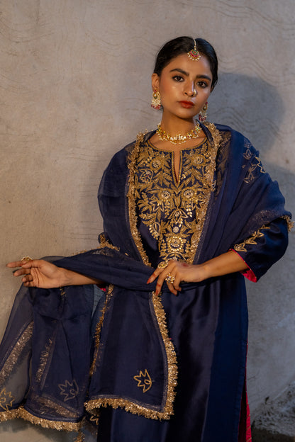 Midnight Blue A-Line Suit Set