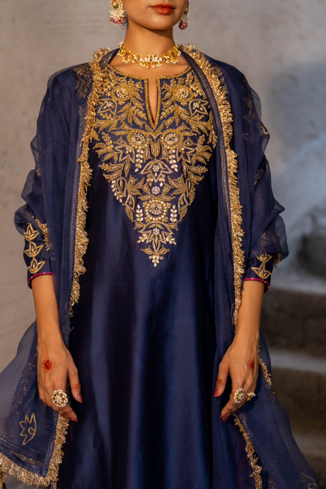 Midnight Blue A-Line Suit Set