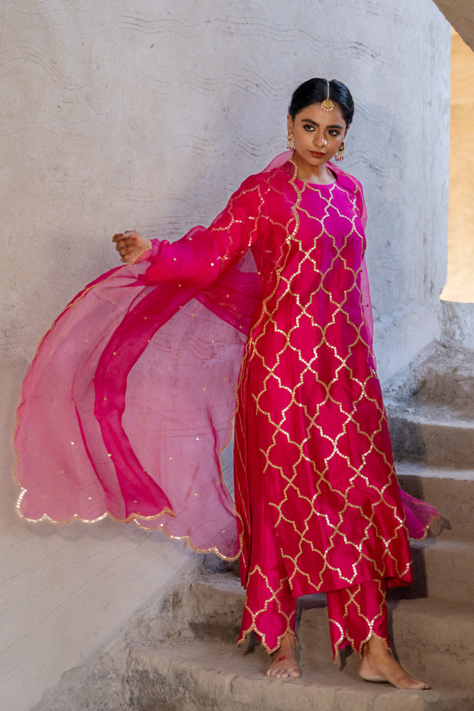 Neev Rani Jaal A-Line Suit Set
