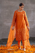 Rust Straight Kurta Set