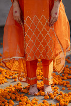 Rust Straight Kurta Set