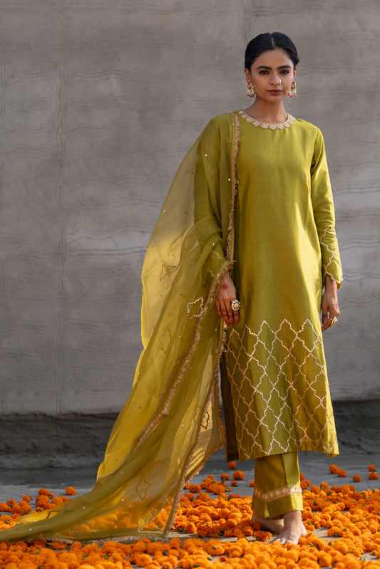 Olive A-Line Suit Set