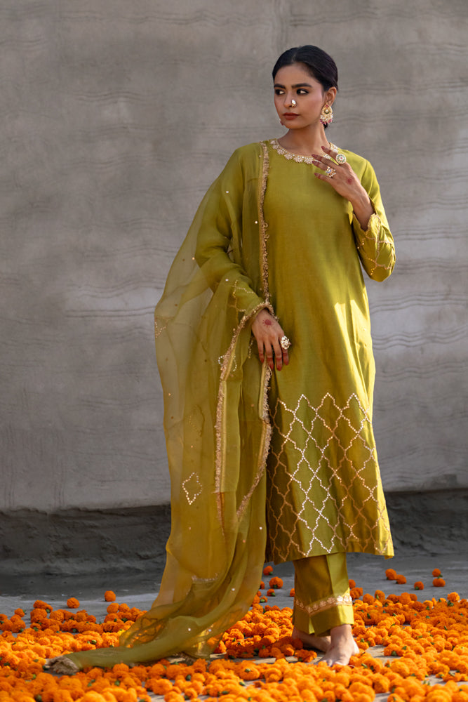 Olive A-Line Suit Set