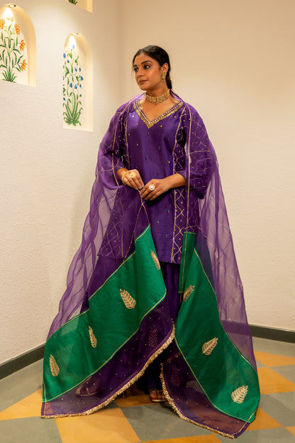 Purple metallic Sharara