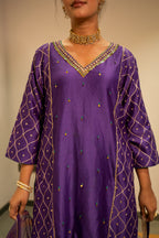 Purple metallic Sharara