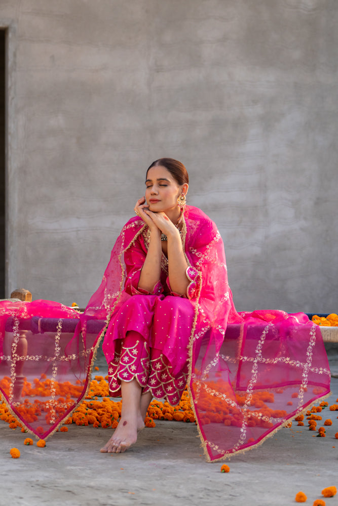 Rani Aari A-line Kurta Set