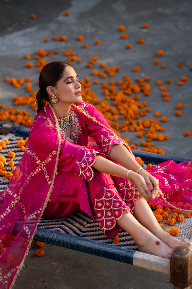 Rani Aari A-line Kurta Set